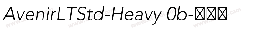 AvenirLTStd-Heavy 0b字体转换